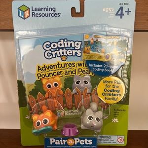 NIB Learning Resources Coding Critters Pair-Pets Pouncer and Pearl
